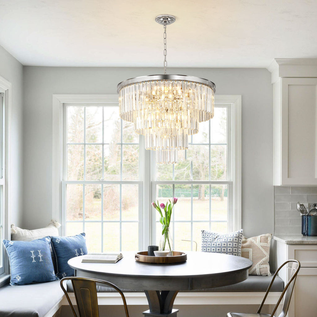 Macguiness 11-Light Dimmable Tiered Chandelier