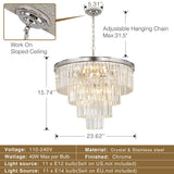 Macguiness 11-Light Dimmable Tiered Chandelier