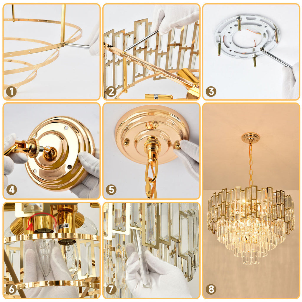 Michoel Dimmable Tiered Chandelier