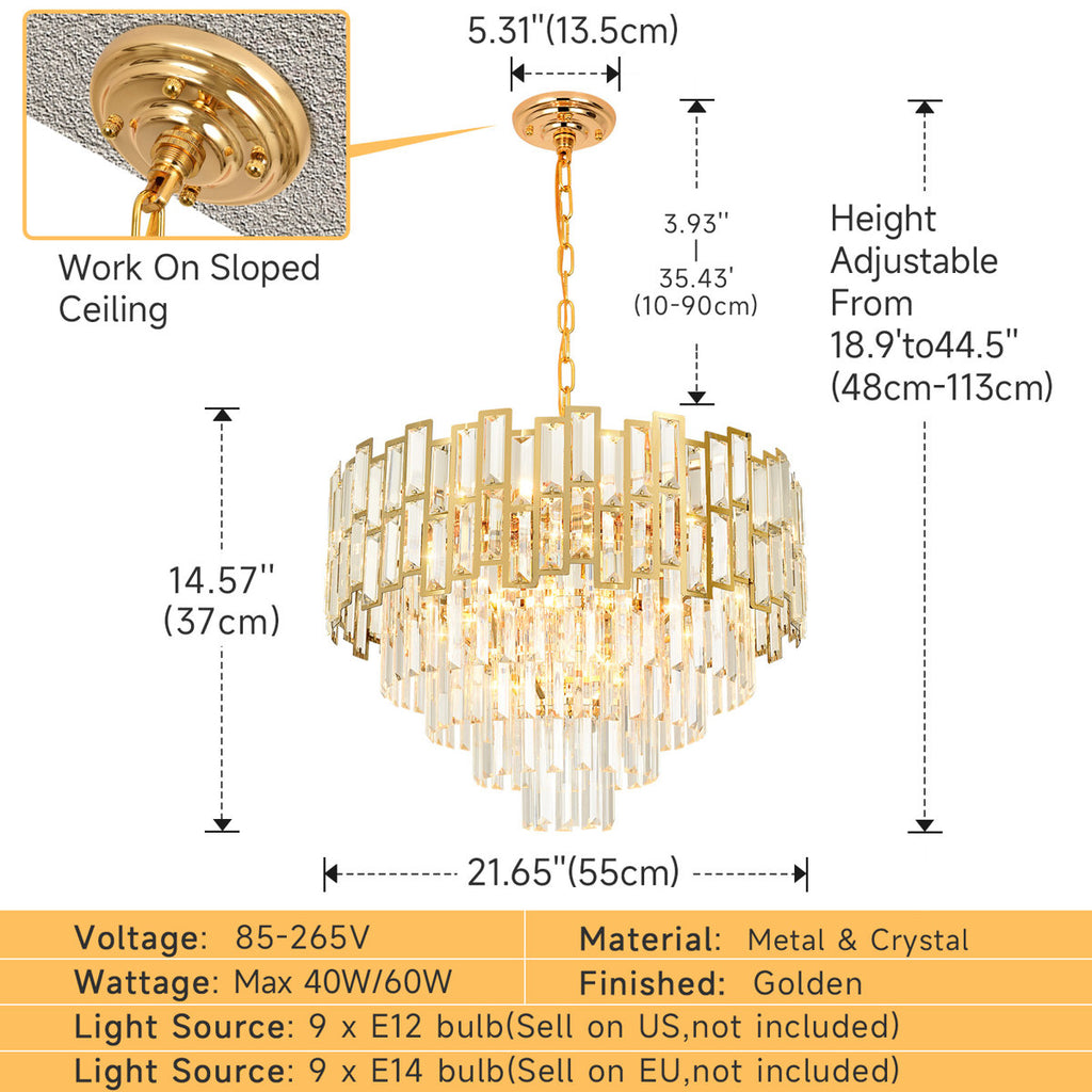 Michoel Dimmable Tiered Chandelier