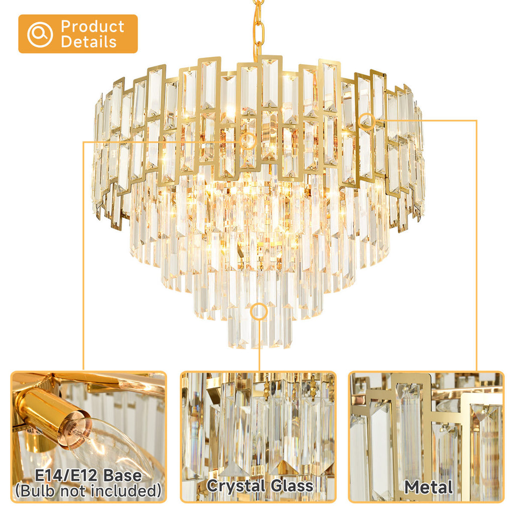 Michoel Dimmable Tiered Chandelier