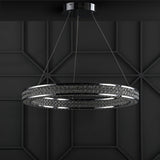 Monthamre Dimmable LED Wagon Wheel Chandelier