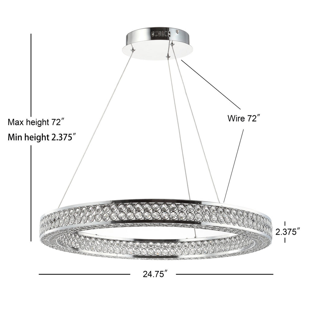 Monthamre Dimmable LED Wagon Wheel Chandelier