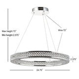 Monthamre Dimmable LED Wagon Wheel Chandelier