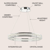 Monthamre Dimmable LED Wagon Wheel Chandelier