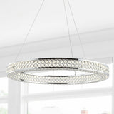 Monthamre Dimmable LED Wagon Wheel Chandelier