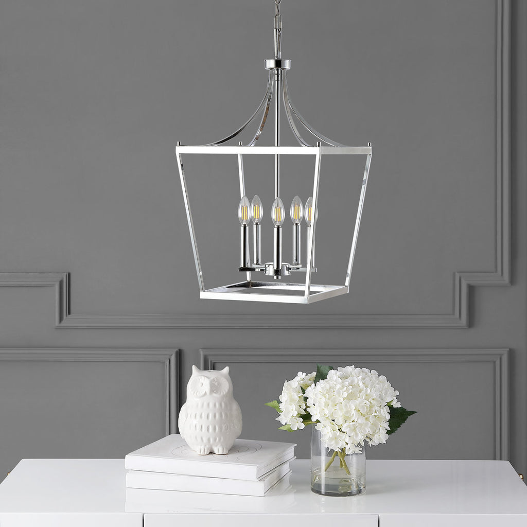 Naranjo 5-Light Dimmable Lantern Geometric Chandelier