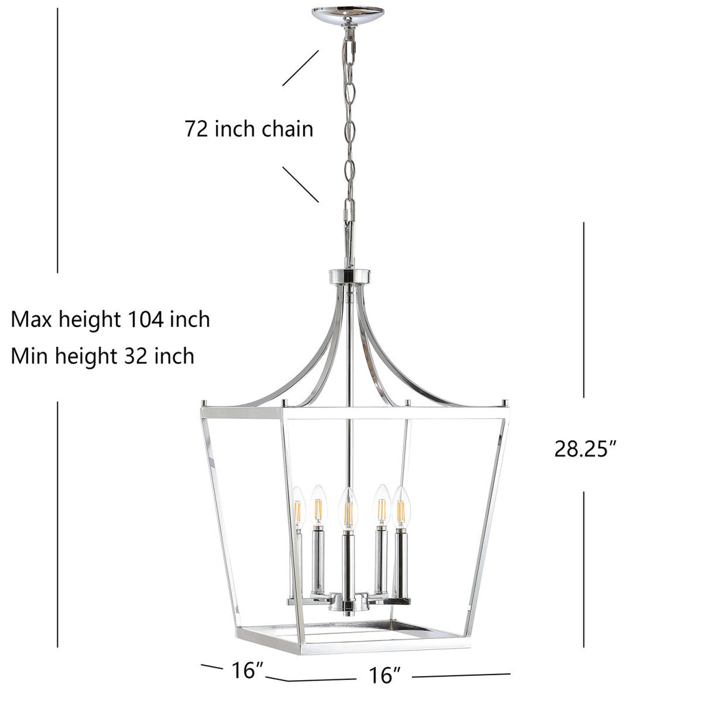 Naranjo 5-Light Dimmable Lantern Geometric Chandelier