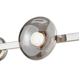 Orbis Linea Dimmable Integrated LED Polish Nickel Chandelier