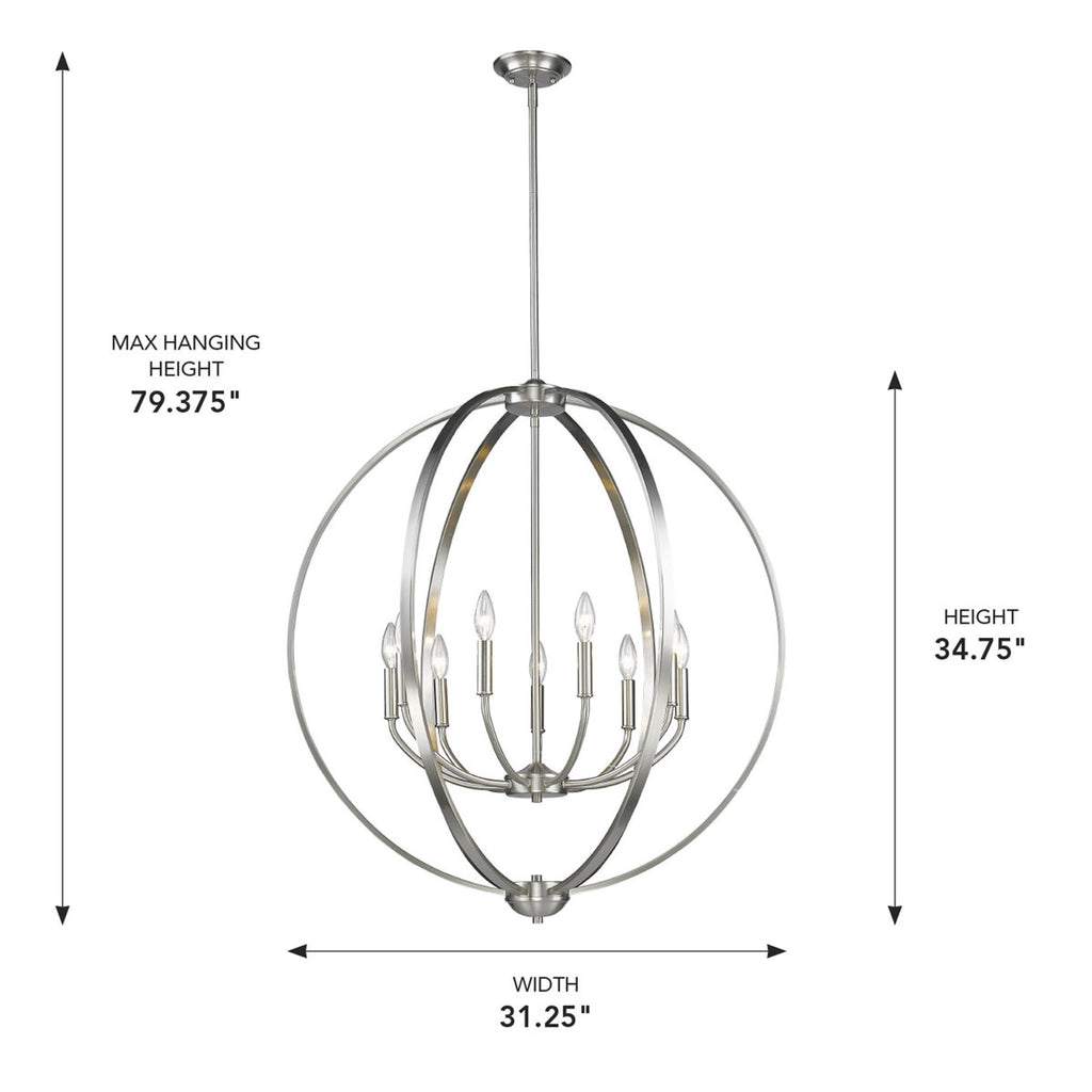 Petitt 9-Light Dimmable Chandelier