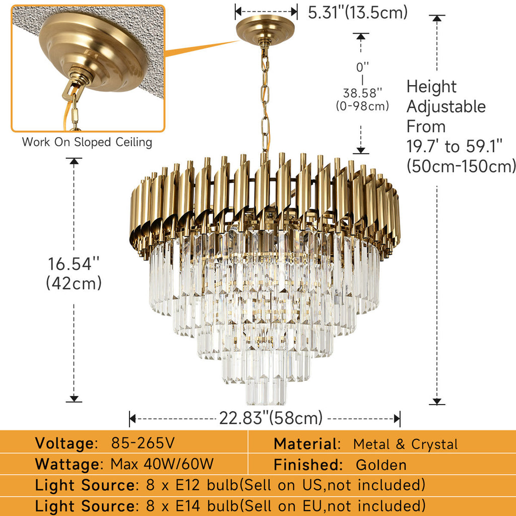 Prempal 8-Light Tiered Chandelier