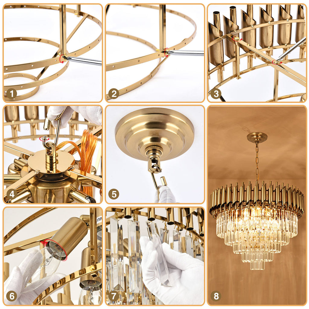 Prempal 8-Light Tiered Chandelier