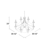 Raglin 8-Light Candle Style Classic Chandelier with Wrought Iron Accents