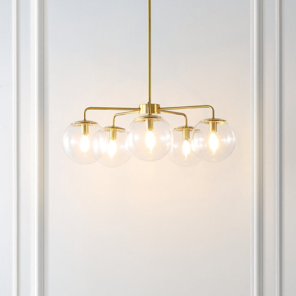Rattana 5-Light Dimmable Globe Chandelier
