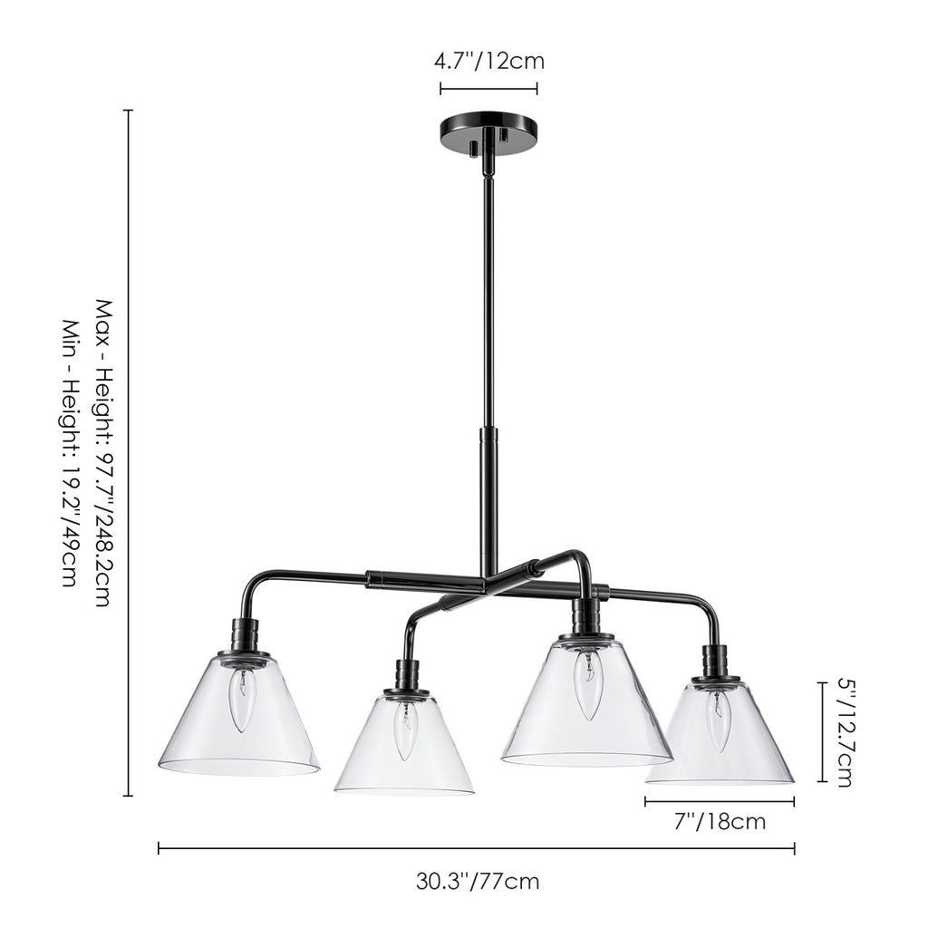 Royelle 4-Light Glass Chandeliers