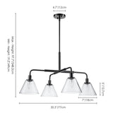 Royelle 4-Light Glass Chandeliers
