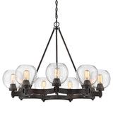 Saltash 9-Light Steel Dimmable Round Chandelier