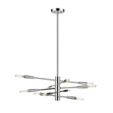 Stapleford 10-Light Dimmable Sputnik Modern Linear Chandelier
