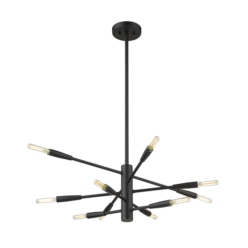 Stapleford 8-Light Dimmable Sputnik Modern Linear Chandelier