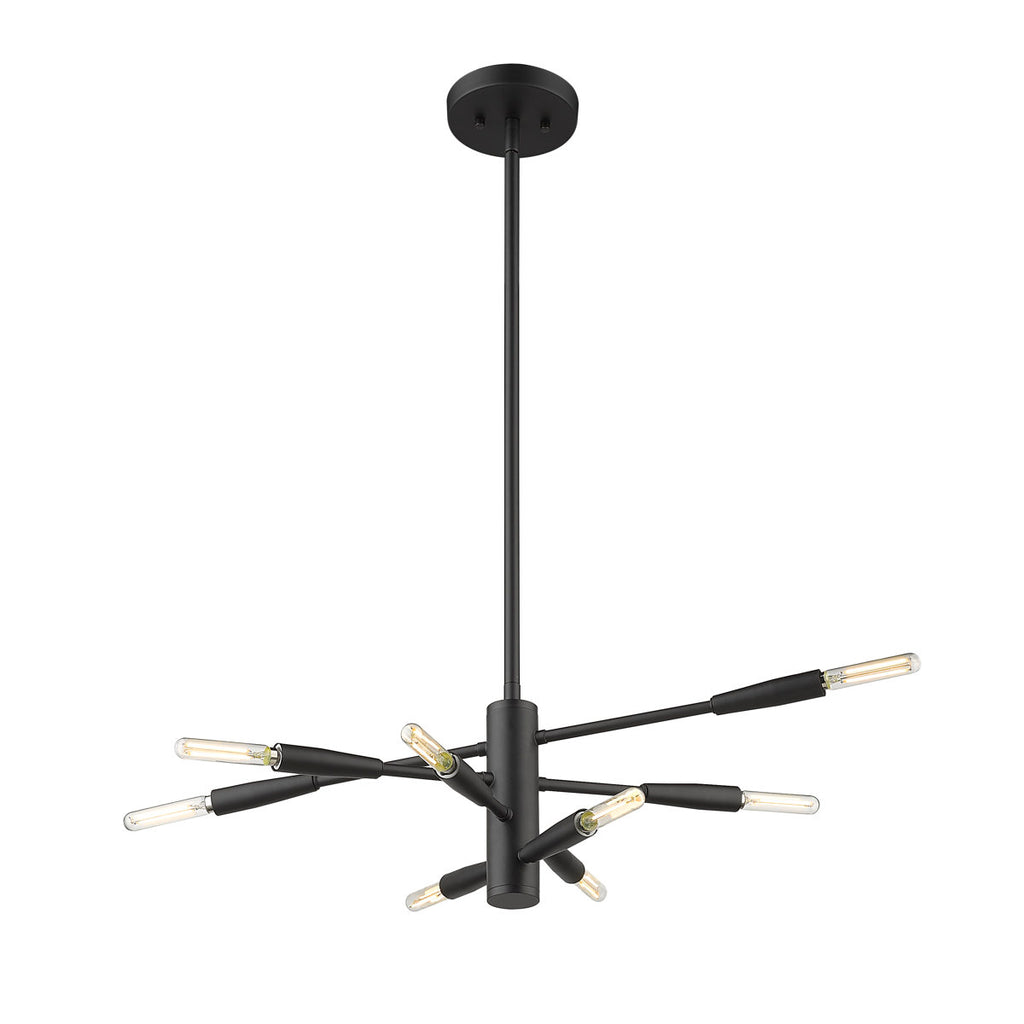 Stapleford 8-Light Dimmable Sputnik Modern Linear Chandelier