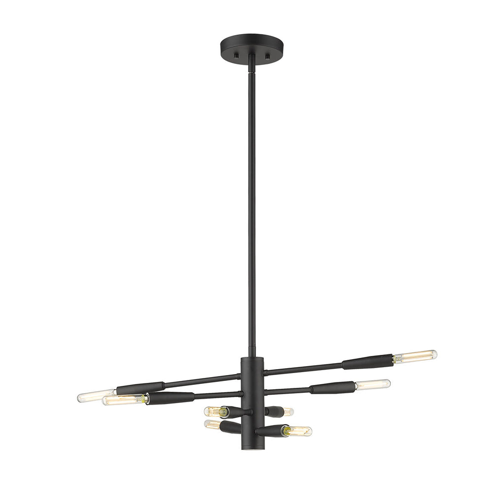 Stapleford 8-Light Dimmable Sputnik Modern Linear Chandelier