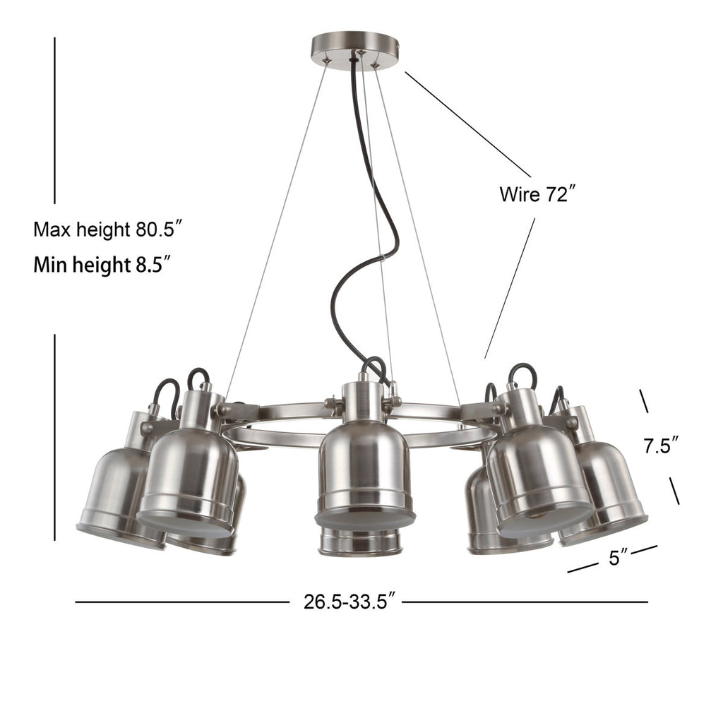 Sydnee 8-Light Wagon Wheel Chandelier