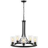 Virendra 5-Light Dimmable Wagon Wheel Chandelier