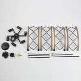 Williston Forge 6-Light 21.65" Dimmable Farmhouse Geometric Drum Chandelier Ceiling Lights for Foyer Kitchen Island Living Room