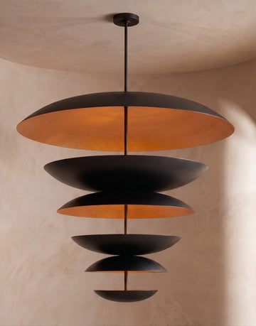 Inspired Cosmic Style Six-Tier 48" Round Chandelier Bronze - Main Product View