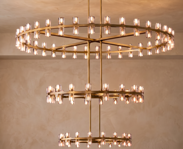 Inspired Arcachon Style Archanne Round 3-Tier Chandelier Lighting 60" Great For The Family Room, Living Room, Entryway, Foyer, And More - A500-CG/4511/156