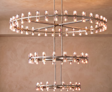Inspired Arcachon Style Archanne Round 3-Tier Chandelier Lighting 60" Great For The Family Room, Living Room, Entryway, Foyer, And More - A500-CS/4511/156