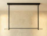 Inspired Audubon Style Crystal 1-Bar Linear Chandelier 60.5" - Black