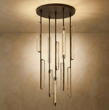Inspired Audubon Style Crystal Round Chandelier 24.5" - Bronze