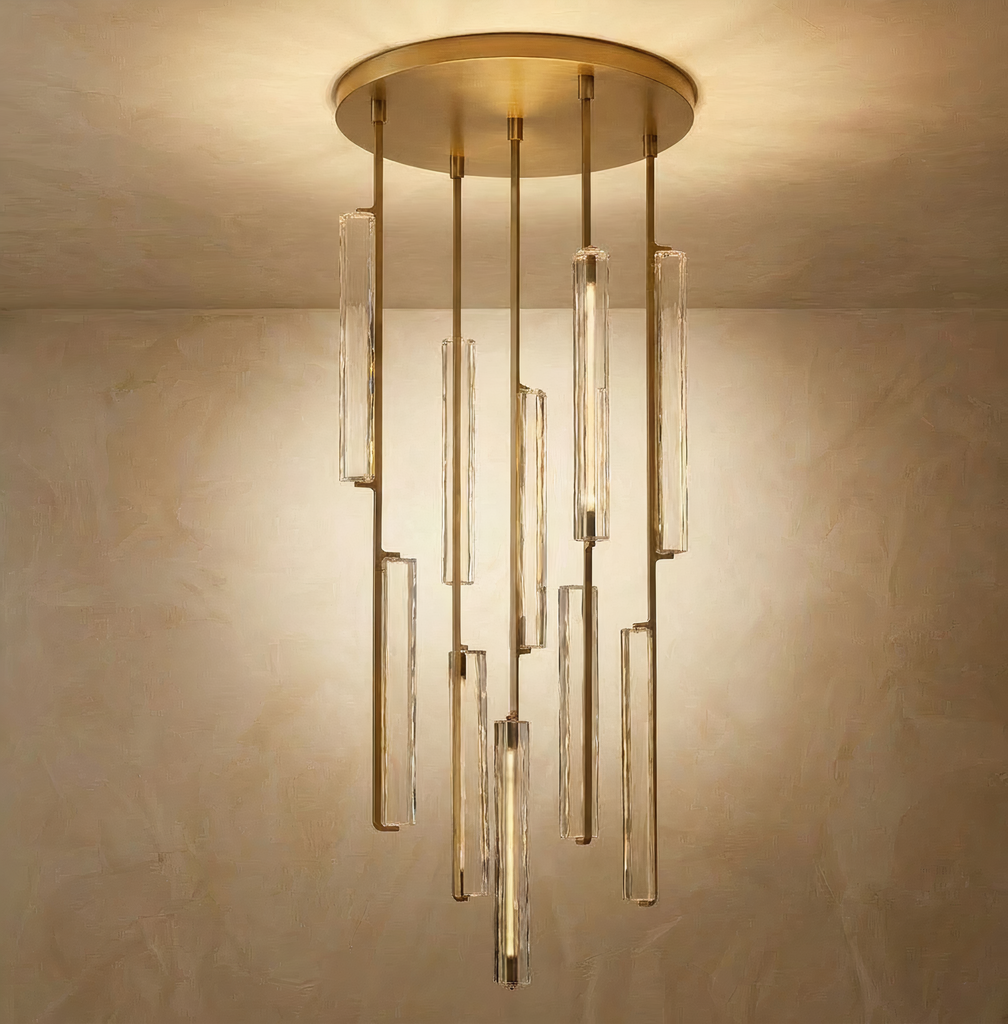 Inspired Audubon Style Crystal Round Chandelier 24.5" - Lacquered Burnished Brass