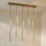 Inspired Audubon Style Crystal Linear Chandelier 54.5" - Gold
