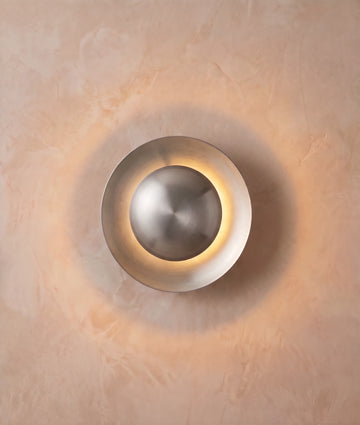 Inspired Cosmic Style 18" Round Wall Sconce Satin Nickel - Main Product View