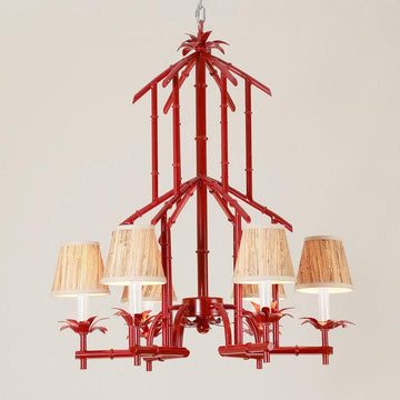 Bamboo Tower Chandelier 6 Light - F100-278