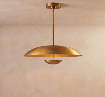 Inspired Cosmic Style 30" Round Pendant Lacquered Burnished Brass - Main Product View