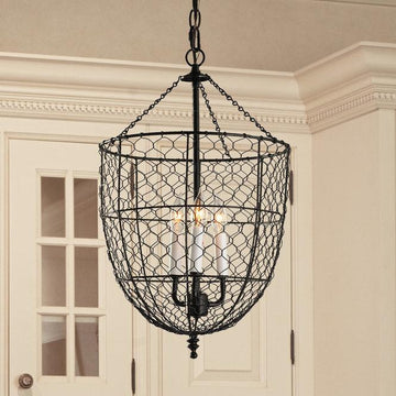 Chicken Wire Smokebell Lantern - F100-386