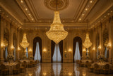 French Empire Crystal Chandelier Lighting H90" x W50" - Perfect for an Entryway or Foyer - A500-C9/CG/448/48
