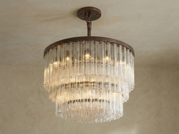 Inspired Cielo Style Three-Tier 48 Inch Round Chandelier Bronze Finish - Main