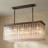 Inspired Cielo Style 54 Inch Rectangular Chandelier Bronze Finish - Main