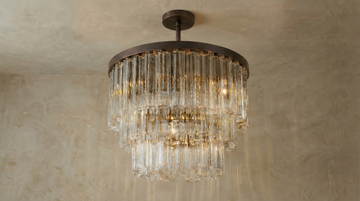 Inspired Cielo Style Three-Tier 36 Inch Round Chandelier Bronze Finish - Main
