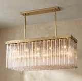 Inspired Cielo Style 54 Inch Rectangular Chandelier Gold Finish - Main