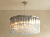 Inspired Cielo Style 48 Inch Round Chandelier Stainless Steel Finish - Main Product View