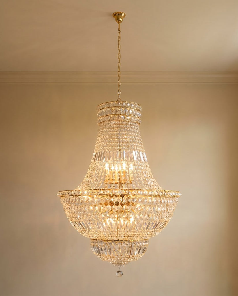 French Empire Crystal Chandelier Lighting H30" W24" - A93-CG/454/9