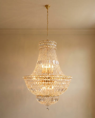 French Empire Crystal Chandelier Lighting H30" W24" - A93-CG/454/9