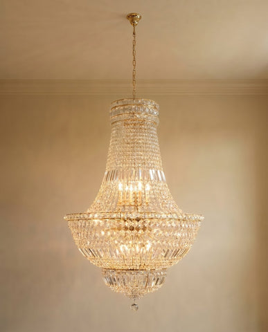 French Empire Crystal Chandelier Lighting - Great for the Dining Room, Foyer, Entry Way, Living Room! H50" X W30" - A93-CG/454/14LARGE