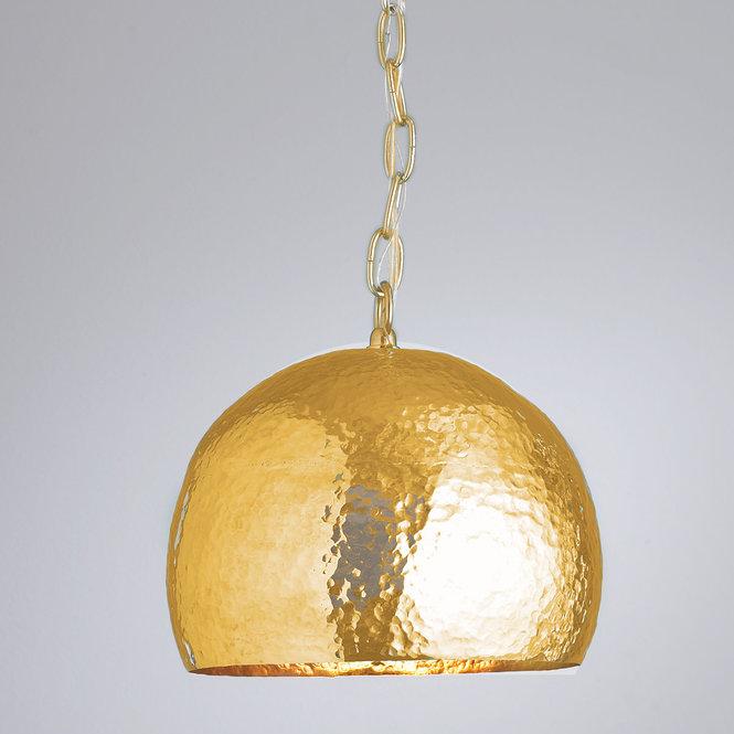 Hammered Metal Pendant Brass Or Nickel - F100-379