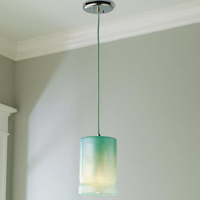 Iridescent Mint Glass Pendant - F100-518